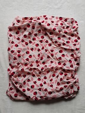 Handmade MINI Crib Sheet | 100% Cotton | Ladybugs Leaves Flowers